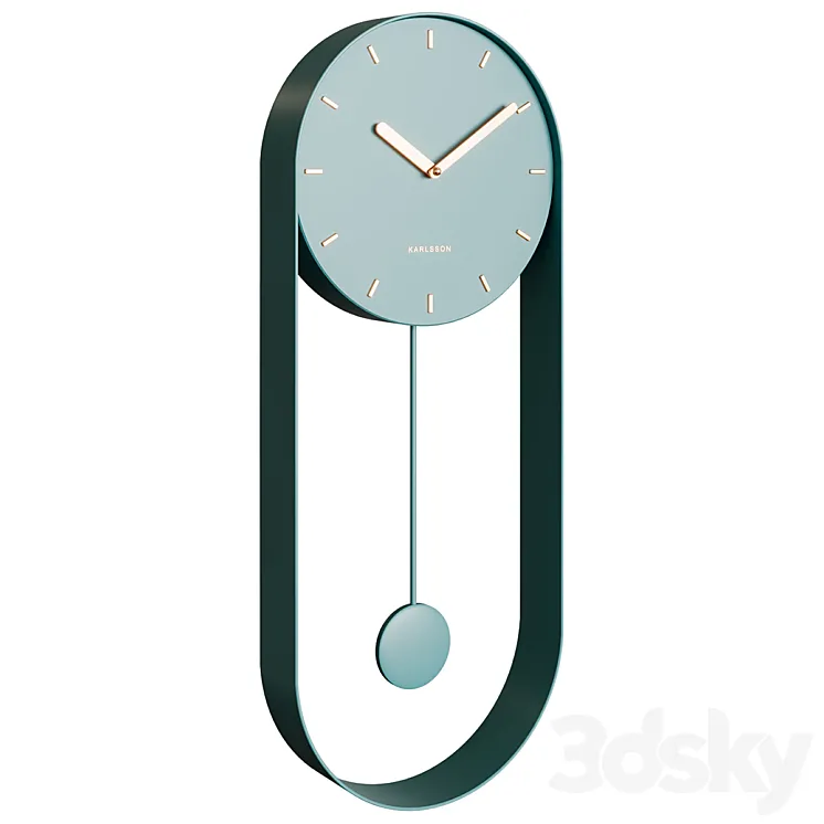 Wall Clock Charm 3D Model Free Download