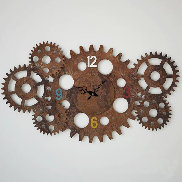 Wall Clock Gear Wheel 3DModel