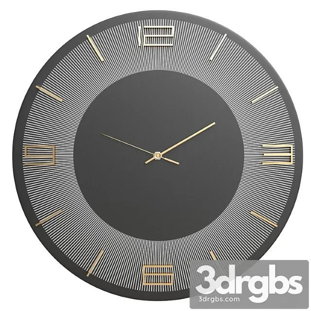 Wall Clock Leonardo Black 3D Model Free