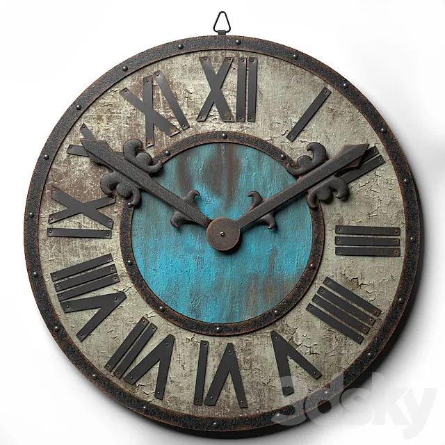 Wall clock Loft Style Ø80 3D Model
