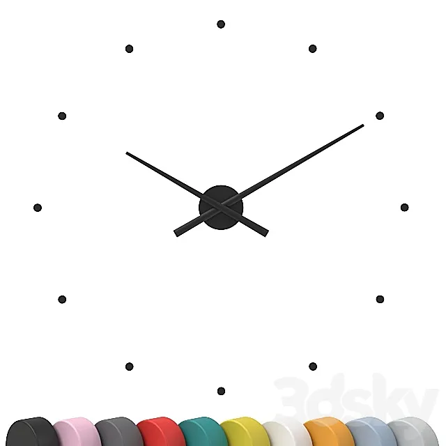Wall clock Nomon 3D Model