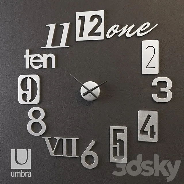 Wall clock Numbra 3DModel