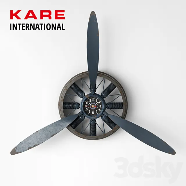 Wall Clock Propeller by KARE 3DModel