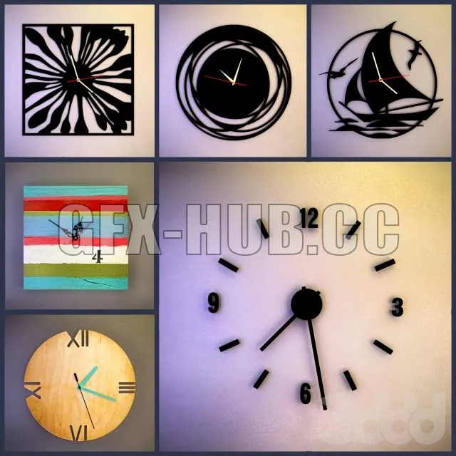 Wall Clock The Collection Number 7 3D Model