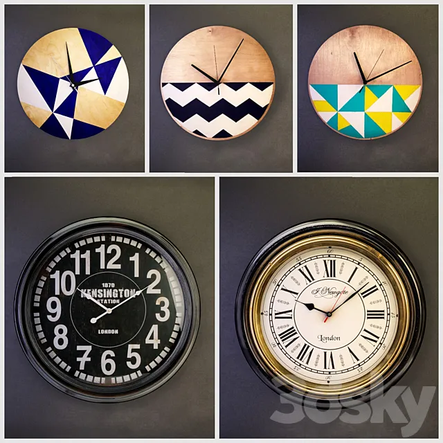 Wall clocks (collection number 4) 3DModel