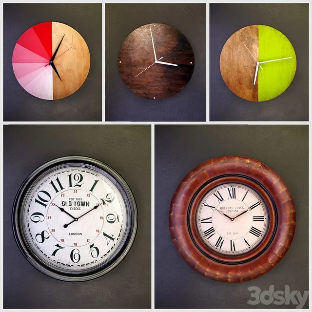 Wall clocks (collection number 5) 3D Model