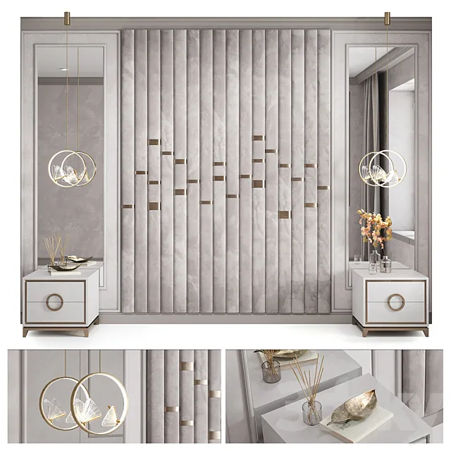 wall composition 02 bedroom 3D Model