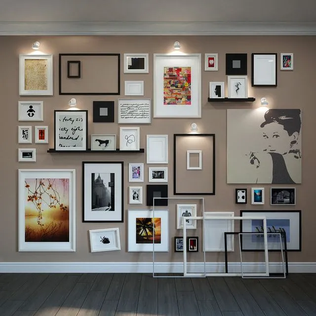 Wall composition of the frames IKEA 3D Model