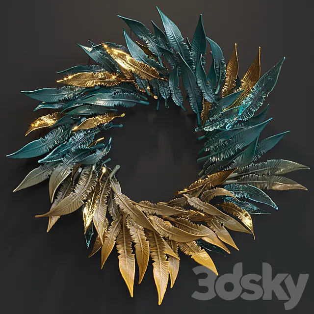 Wall composition Vargov Design - Feather 3DModel