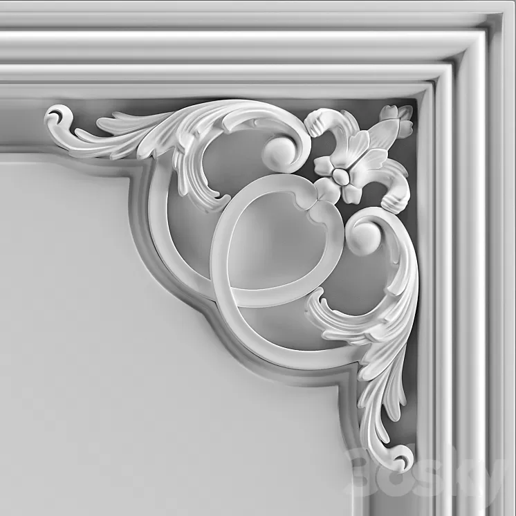 Wall corner piece 3D Model
