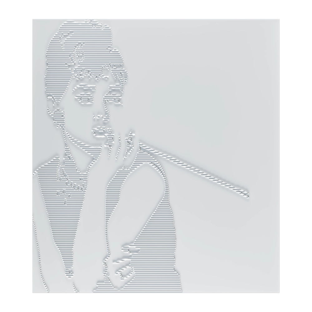 Wall deco - AUDREY HEPBURN B-32 3D Model