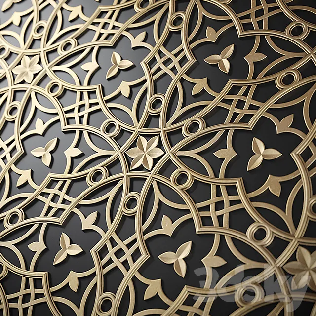 Wall decor 004. Arabic 3DModel