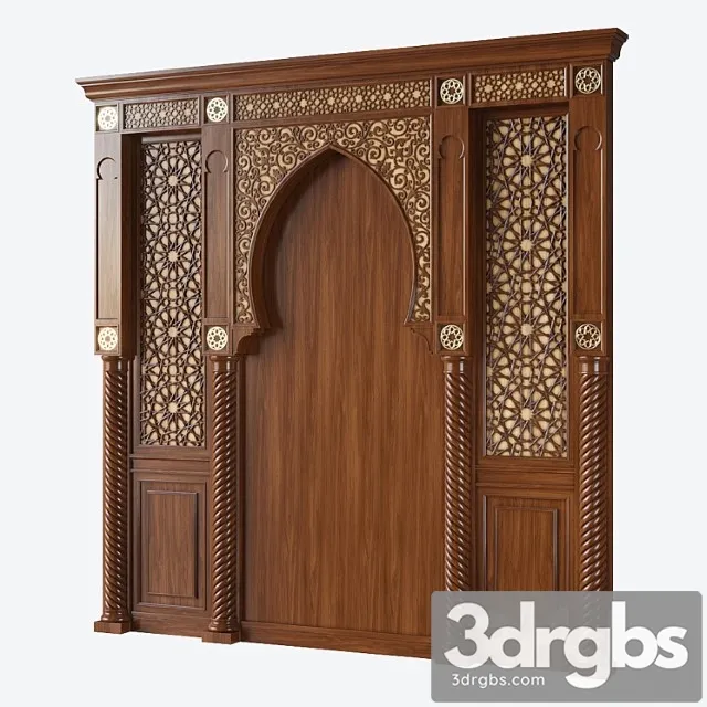 Wall Decor 005 Arabic Arc 3D Model Free