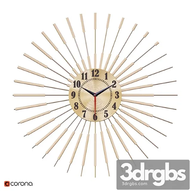 Wall Decor Clock 3D Model Free
