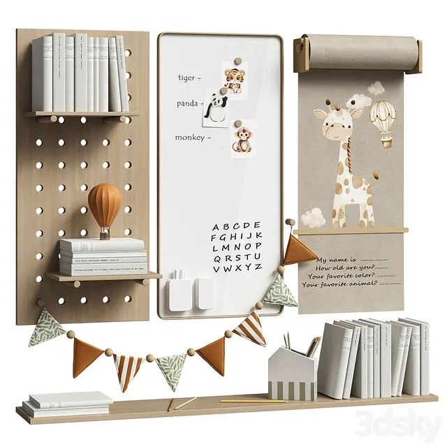 Wall decor for children's room 3D Model