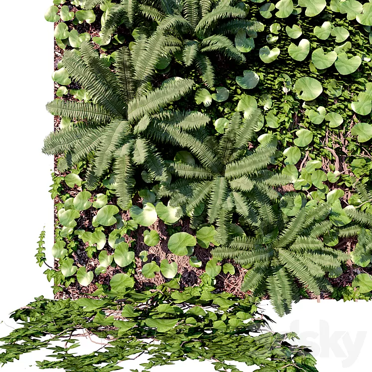 Wall decor panel Vertical Garden 3D Model
