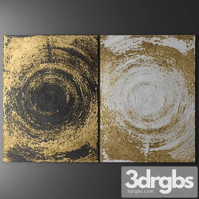 Wall Decor Picture Gold Luxury Lukhuri 3D Model Free