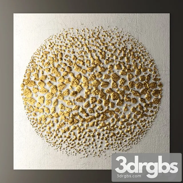 Wall Decor Picture Gold Luxury Lukhuri Decor Art Modern Art Abstraction 23 3D Model Free