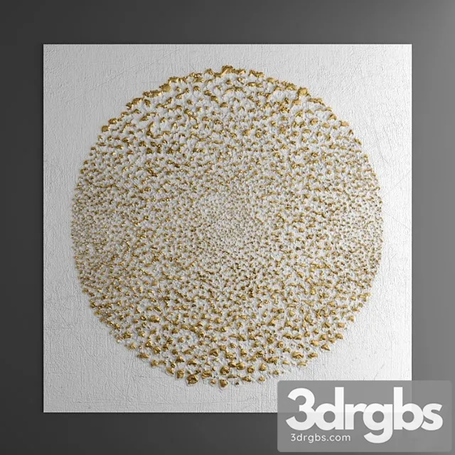 Wall Decor Picture Gold Luxury Lukhuri Decor Art Modern Art Abstraction 24 3D Model Free
