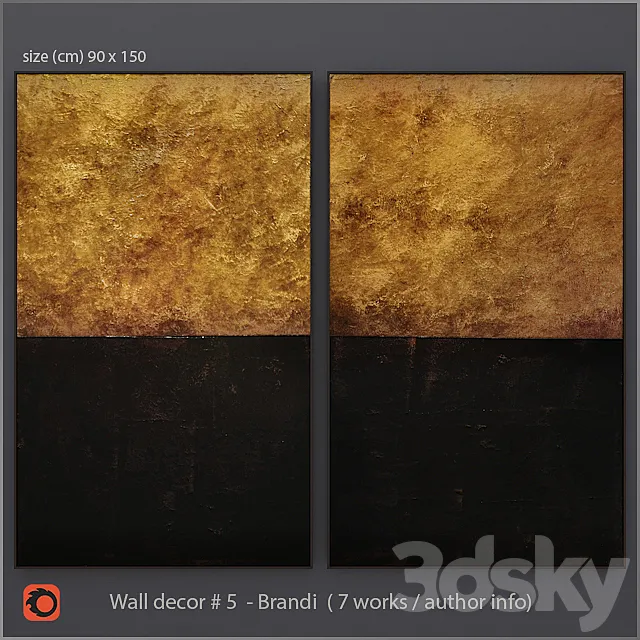 Wall decor - pictures set 5 3DModel