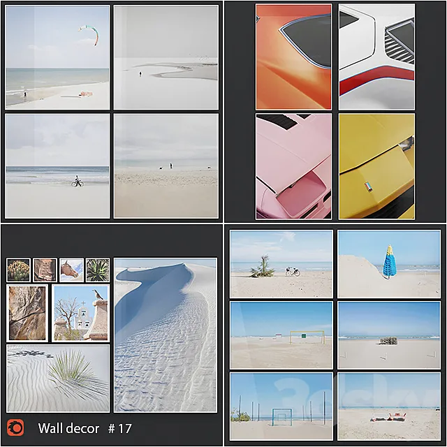 Wall decor - pictures sets 17 3D Model