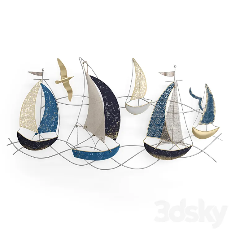 Wall decor sea To4rooms Nor Hachn 3D Model Free