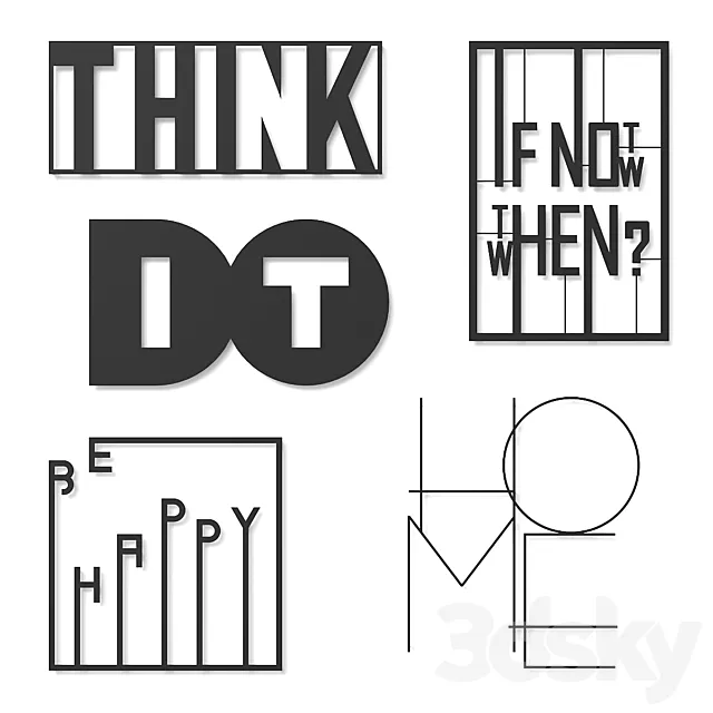 Wall decor set. 3DModel