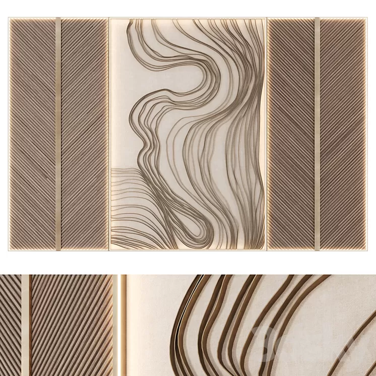 Wall Decor Waves 2 3D Model