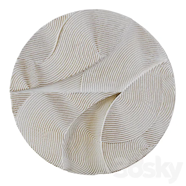Wall decor WHITE SPHERE RELIEF by Krogh Andersen 3D Model