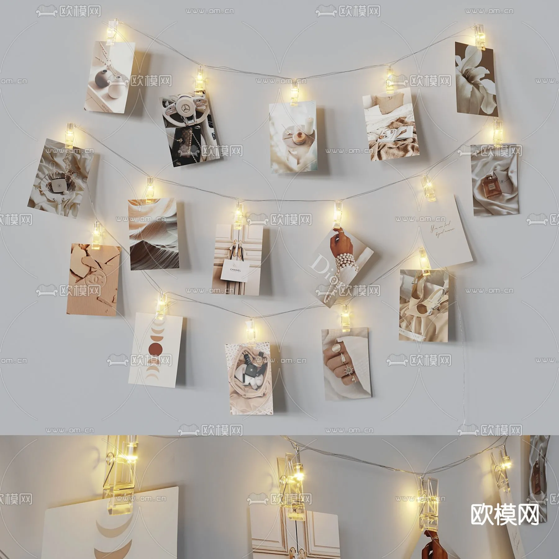 Wall Decoration 3D Models – Decor Sets – 001 – VRAY Render
