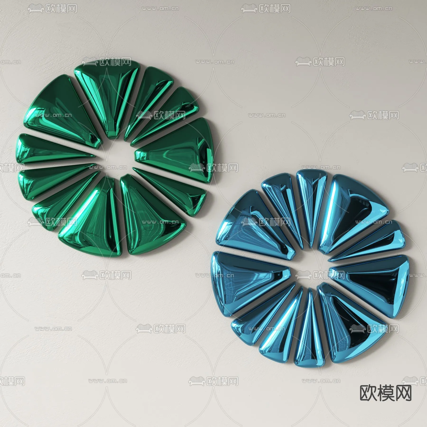 Wall Decoration 3D Models – Decor Sets – 003 – VRAY Render