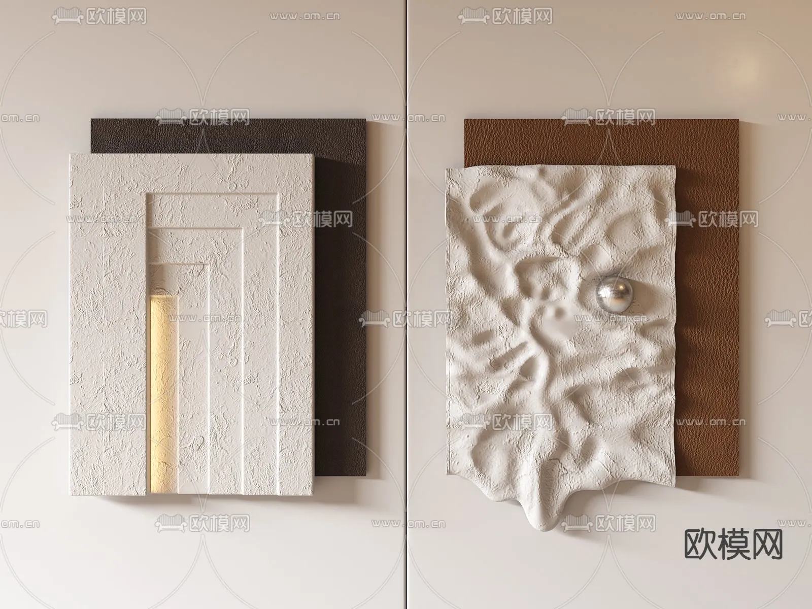 Wall Decoration 3D Models – Decor Sets – 005 – VRAY Render