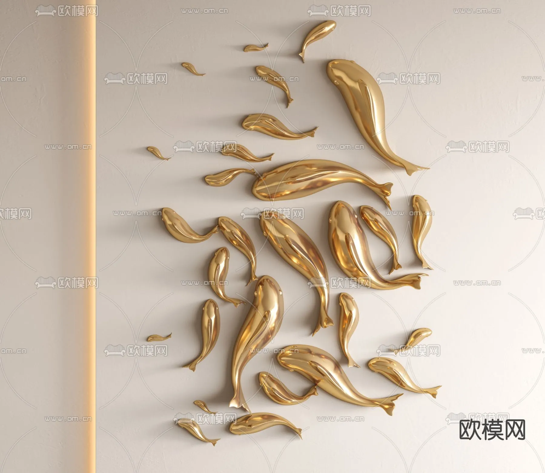 Wall Decoration 3D Models - Decor Sets - 008 - CORONA Render