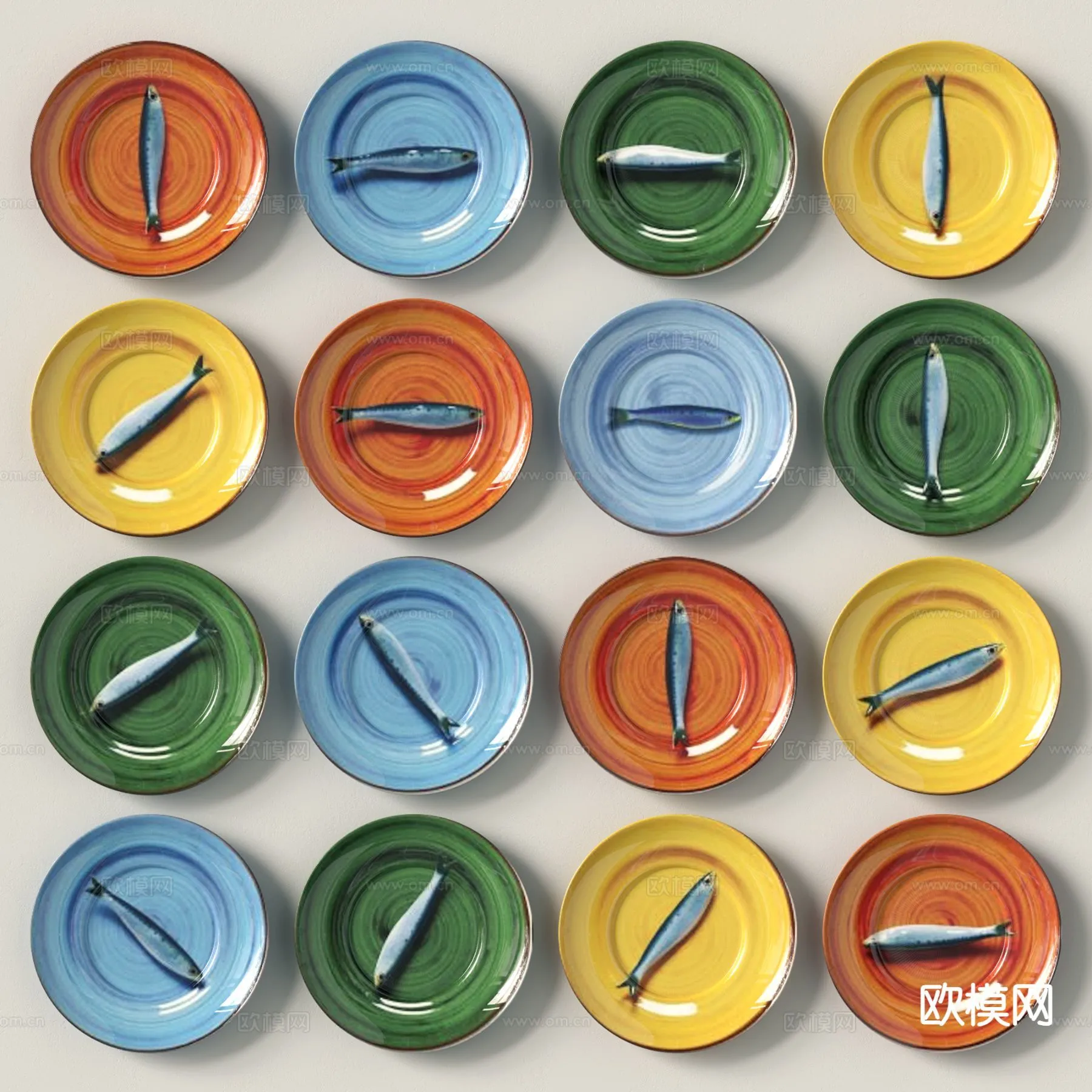 Wall Decoration 3D Models - Decor Sets - 013 - VRAY Render