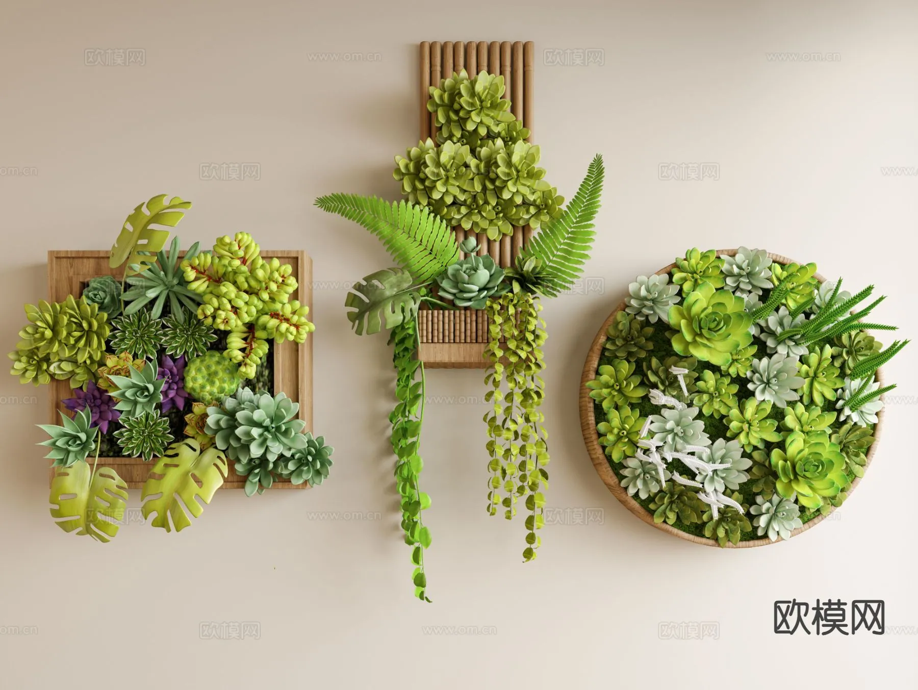 Wall Decoration 3D Models - Decor Sets - 014 - VRAY Render