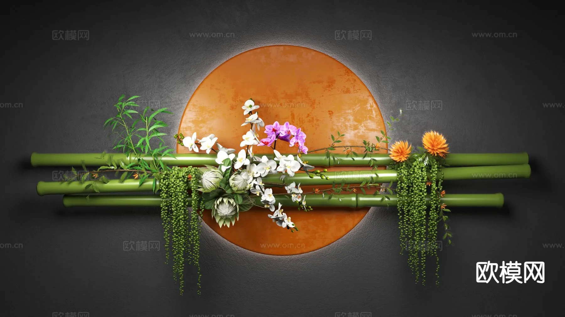 Wall Decoration 3D Models - Decor Sets - 015 - VRAY Render