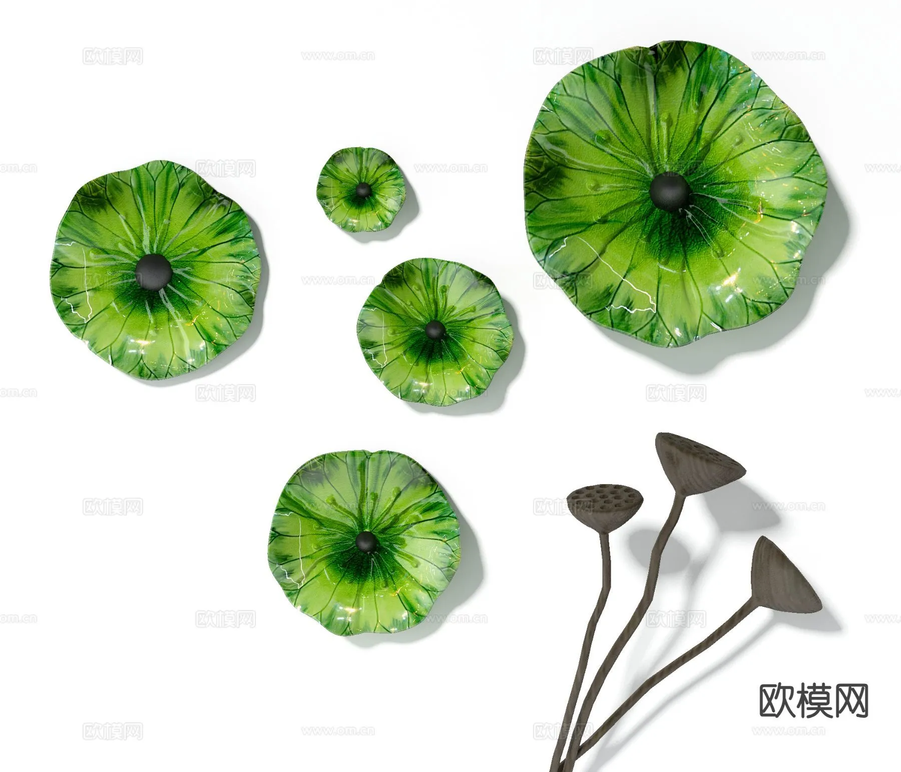 Wall Decoration 3D Models - Decor Sets - 018 - VRAY Render