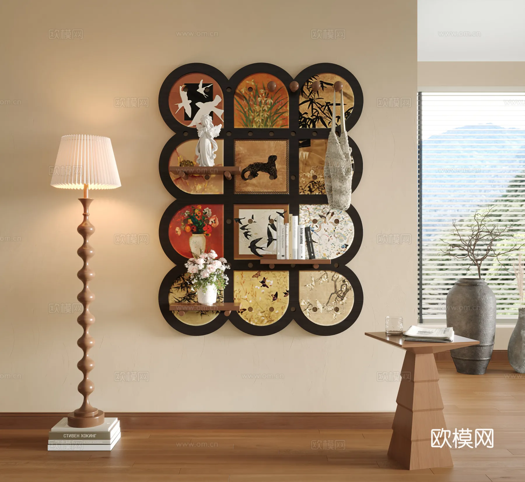 Wall Decoration 3D Models - Decor Sets - 034 - CORONA Render