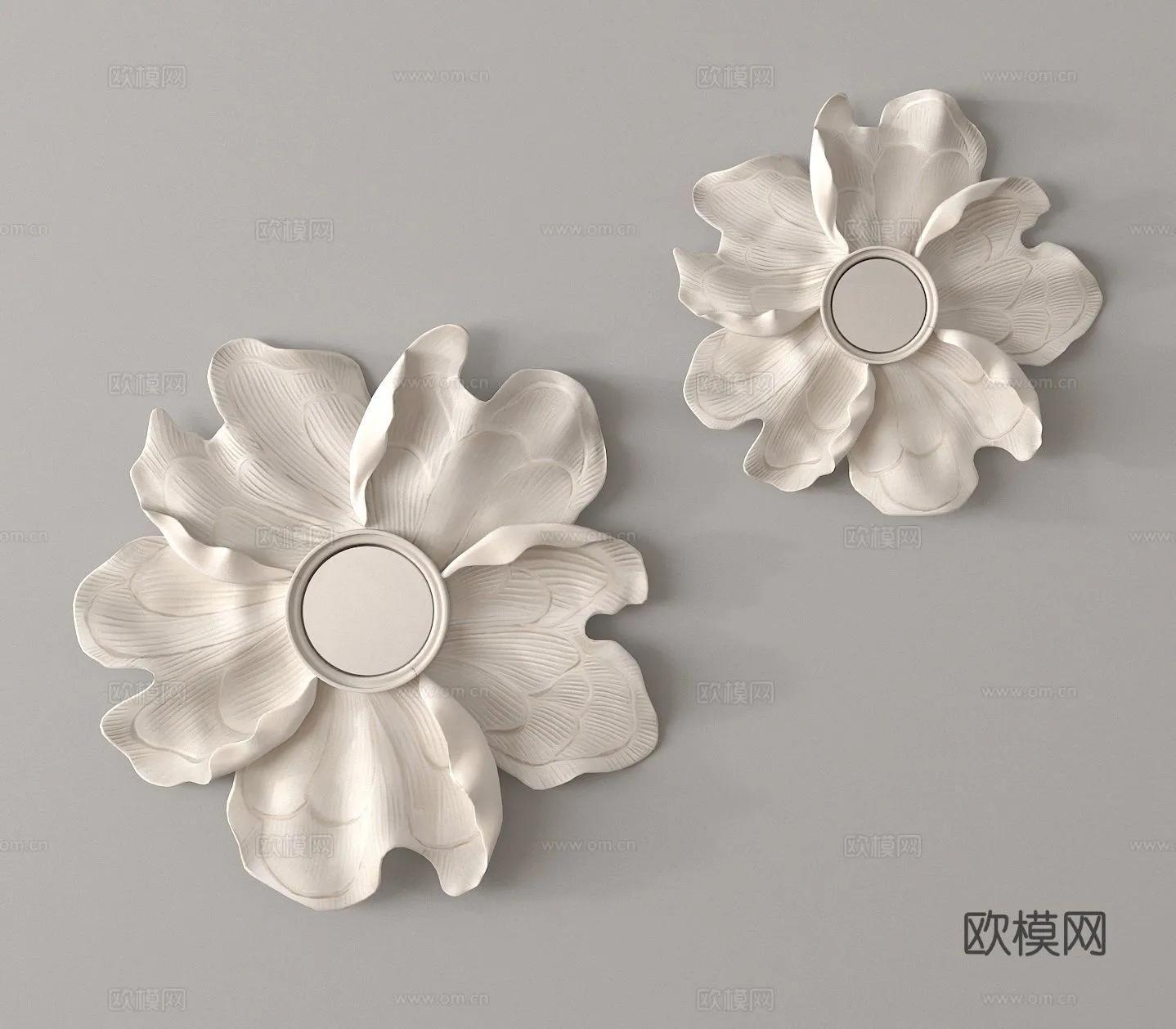 Wall Decoration 3D Models - Decor Sets - 051 - VRAY Render