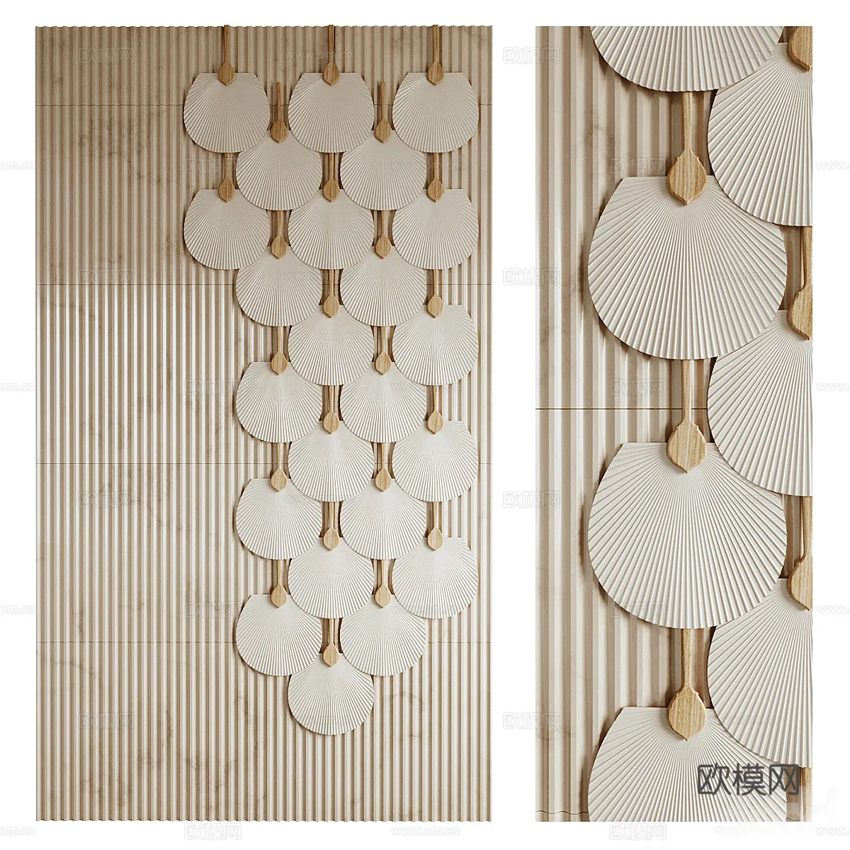 Wall Decoration 3D Models - Decor Sets - 055 - CORONA Render