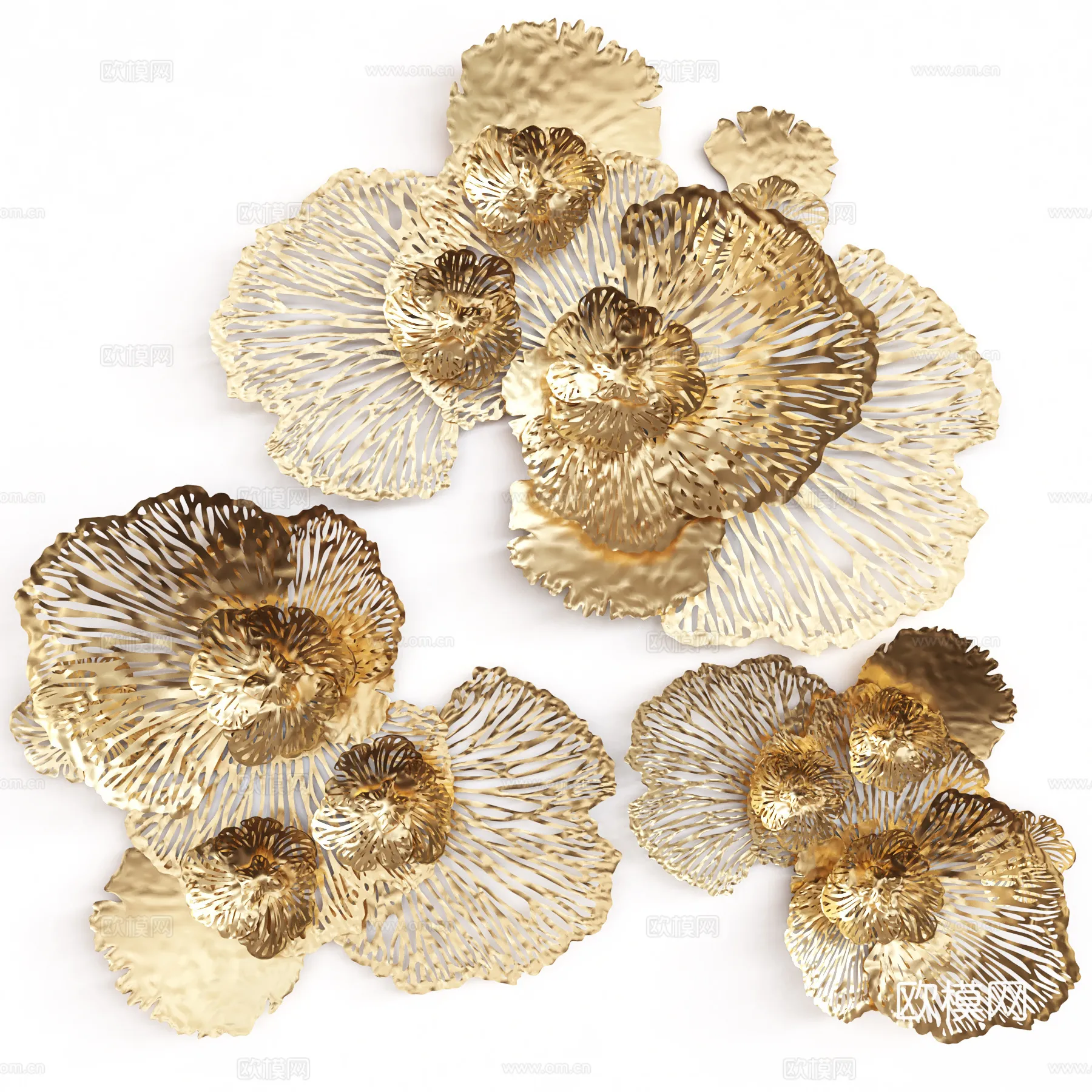 Wall Decoration 3D Models - Decor Sets - 056 - VRAY Render