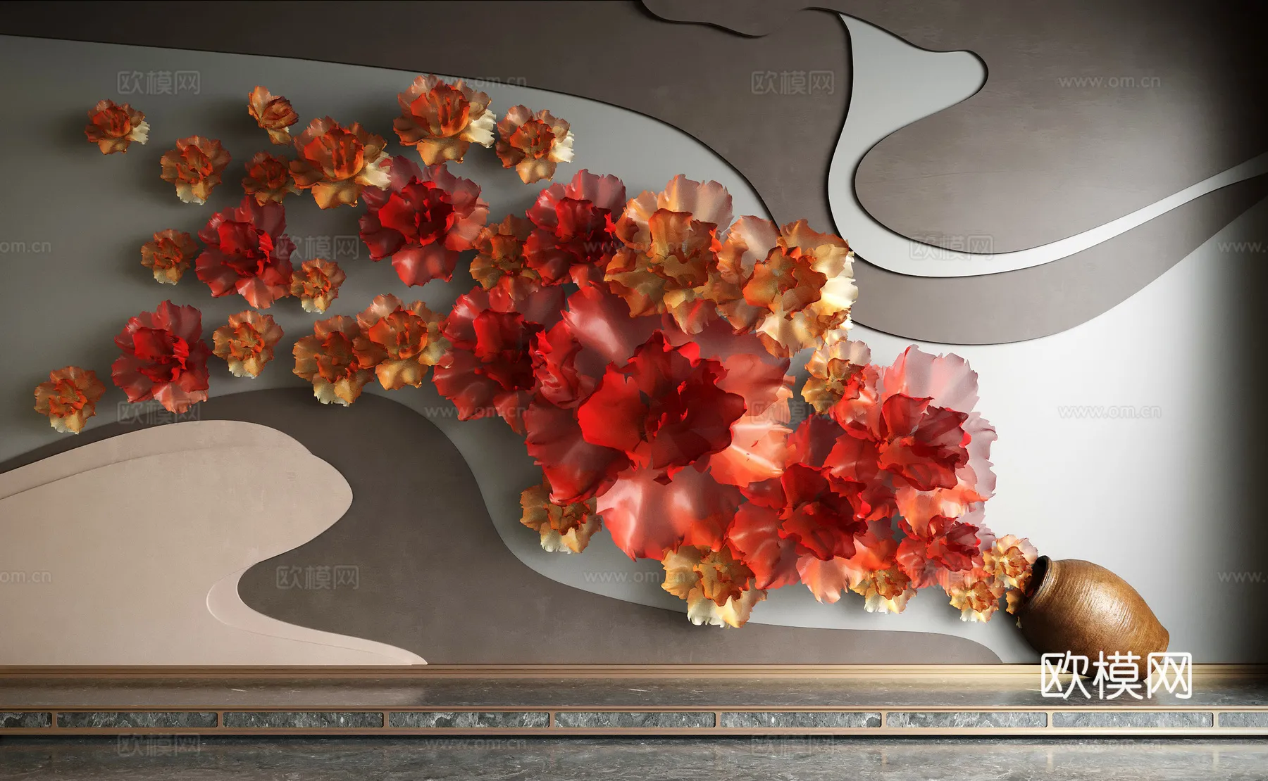 Wall Decoration 3D Models - Decor Sets - 058 - CORONA Render