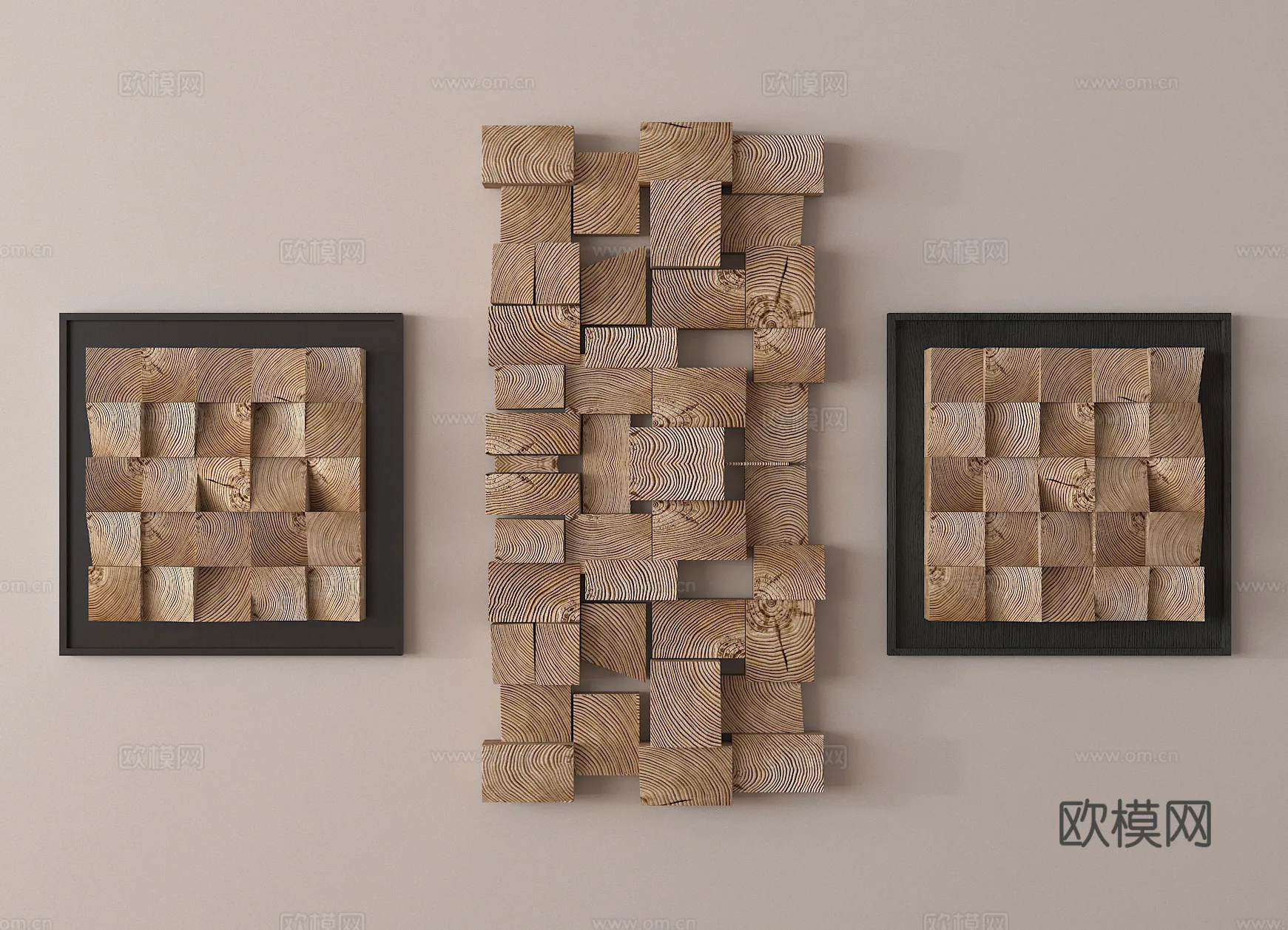Wall Decoration 3D Models - Decor Sets - 065 - VRAY Render