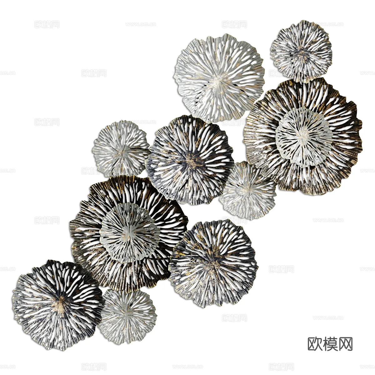 Wall Decoration 3D Models - Decor Sets - 067 - VRAY Render