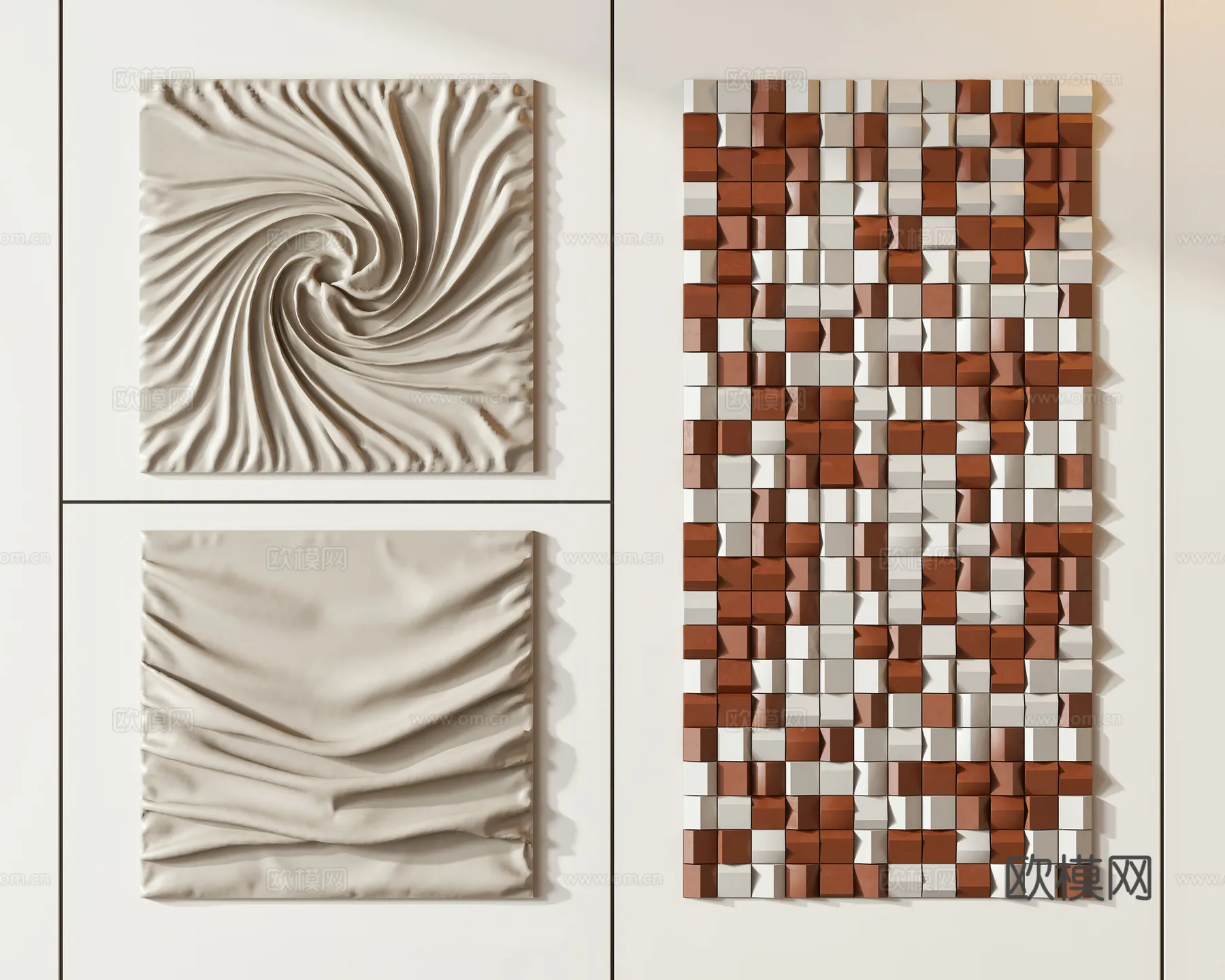 Wall Decoration 3D Models - Decor Sets - 071 - VRAY Render