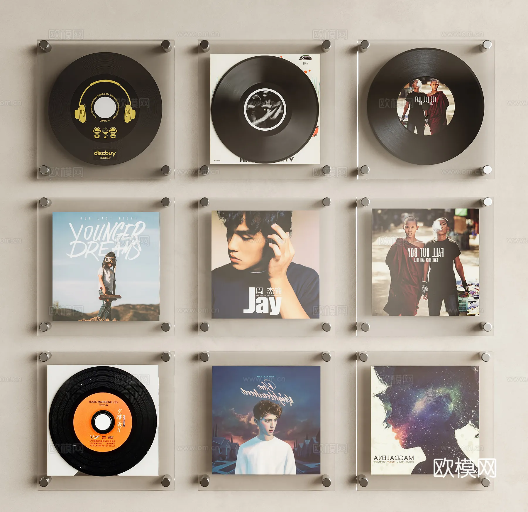 Wall Decoration 3D Models - Decor Sets - 076 - CORONA Render