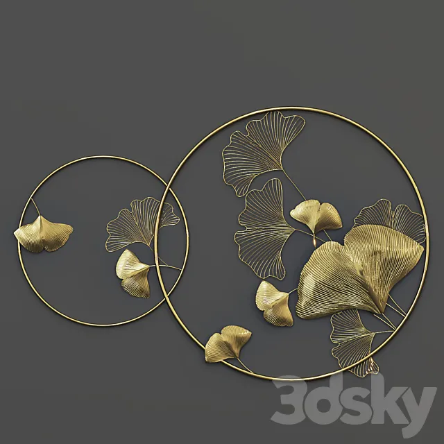 Wall Decoration Metal-Ginkgo Bilo 3DModel