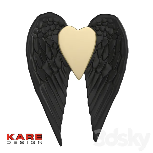 Wall Decoration Vase Flying Heart Free Download