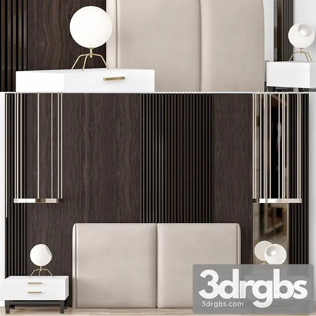 Wall Headboard Collection 005 3D Model Free