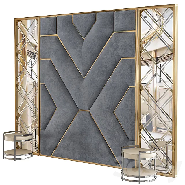 Wall Headboard Collection # 022 3D Model